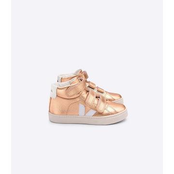 Gold Kids' Veja ESPLAR MID CHROMEFREE Shoes | AU 738EBC